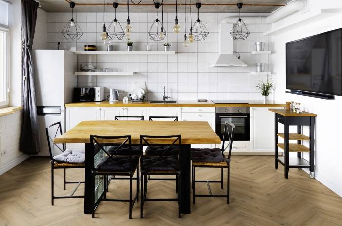 Miner�lna kompozitn� podlaha SolidLOCK do kuchyne polo�en� do strom�eka