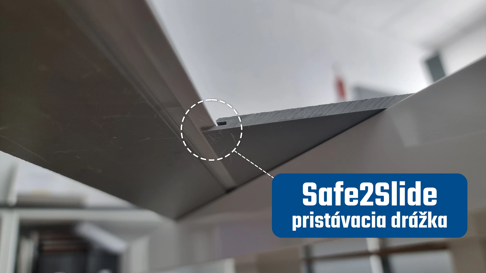 Ukážka systému perodrážka Safe2Slide zospodu